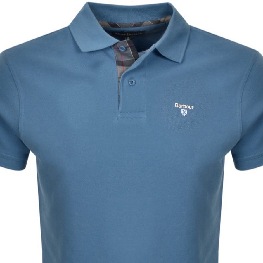 Alternative Image for ProductBarbour Pique Polo T Shirt Blue2